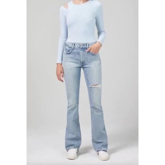 Citizens Of Humanity Denim - Citizens of Humanity Emannuelle Mid Rise Slim Boot Flare Jeans Size 28 Celestine